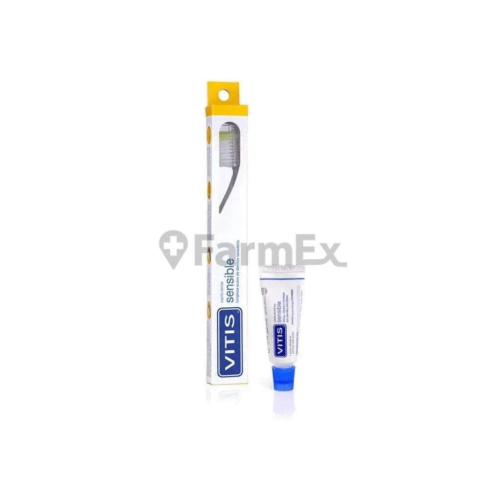 Pack Vitis Cepillo dental Sensible + Pasta dental "Sensible" x 15 mL Dentaid